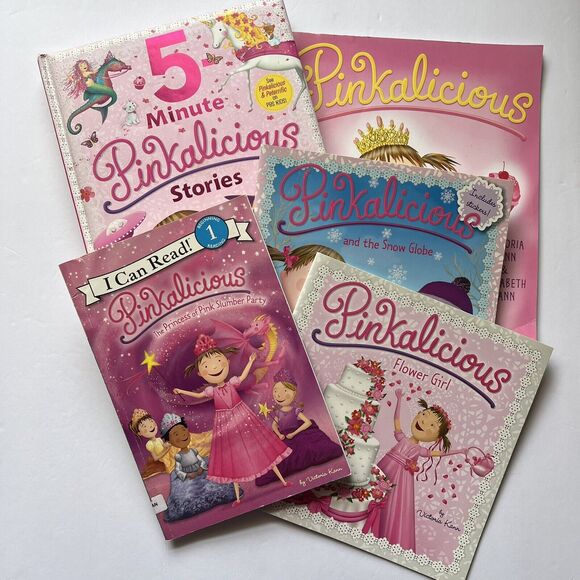Other - Pinkalicious Books Set of 5 Childrens Books Paperback and Hardcover PBS